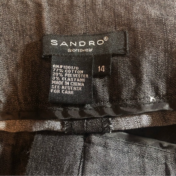 Sandro Sportswear Heathered Gray Ladies Dress Straight Leg Dress Pants - Picture 7 of 10